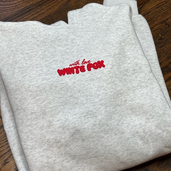 White Fox Cherry With Love In The Moment Hoodie Grey Marle - Picture 16 of 16